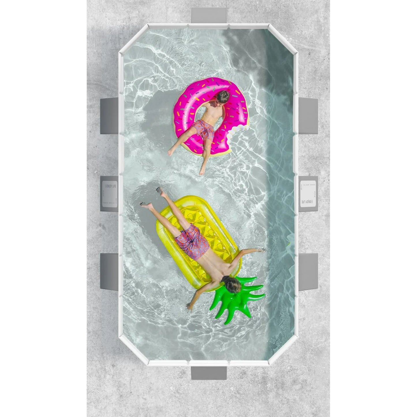 118in PVC Folding Inflatable Above-Ground Pool for 1-8 person,Fast Setup and Easy Fold